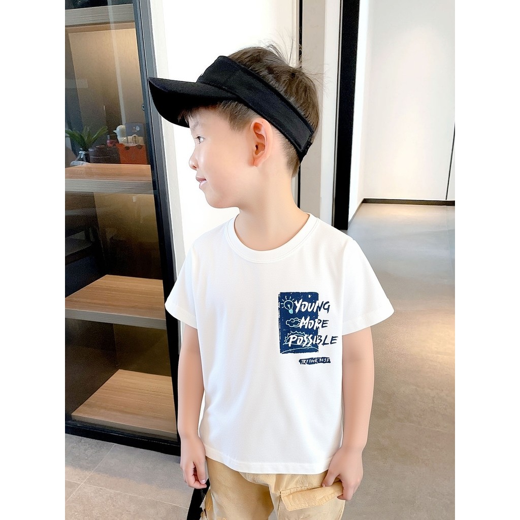 Marca comércio exterior 2026 verão roupas infantis novo estilo versão coreana infantil puro algodão esportes camiseta me
