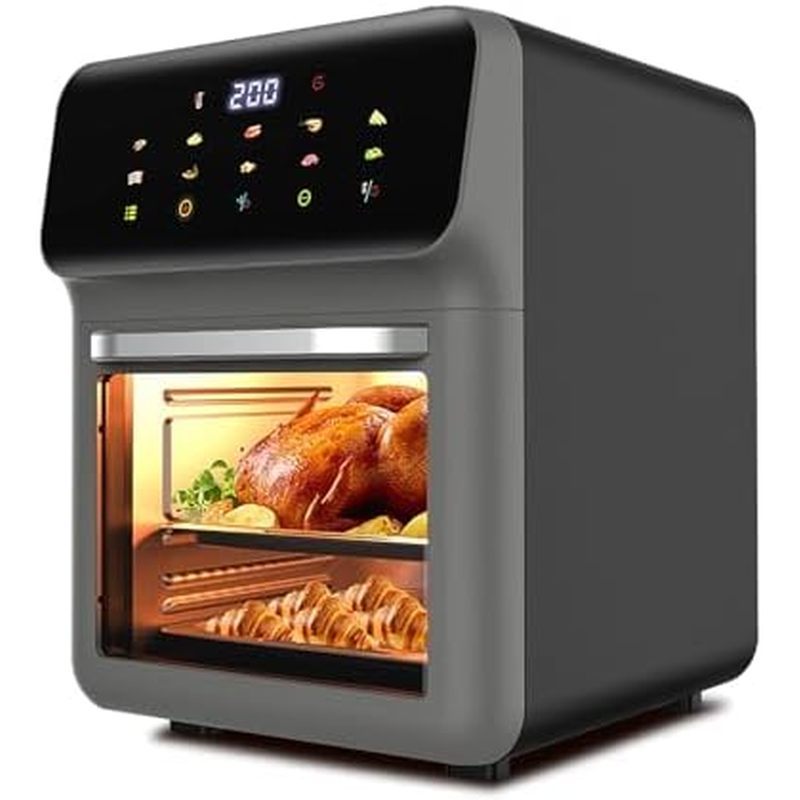 Combinação De Forno De Convecção Para Fritadeira De Ar 16L , Temporizador Grátis De 60 Minutos Com Luz De Cozimento Embu