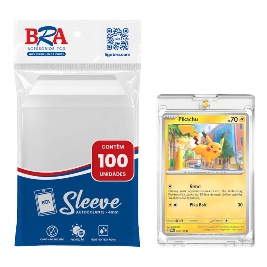 Sleeve Autocolante para TCG Case Magnético 4mm 100 Unidades BRA - BC-1002