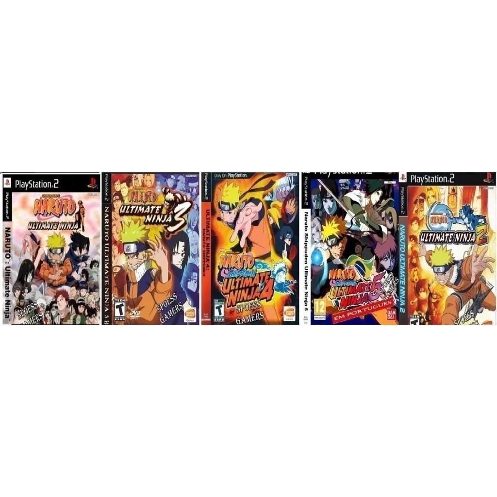 PS2 Naruto UltimatE Ninjaa 1 2 3 4 5 kit ps Diversos Jogos PS2 PLAY 2