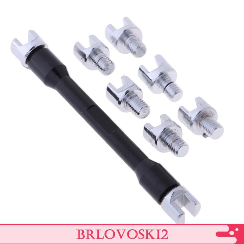 [Brlovoski2] Conjunto De Chave De Raio Preta Ferramentas De Motocicleta Ferramenta De Aro De Roda 5.4 Mm-6.8 8 Tamanhos