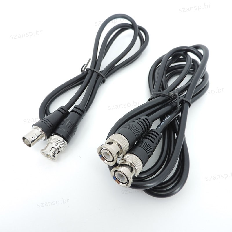 0.5M 1m 2m 3 Metros BNC Macho Para Fêmea Adaptador Cabo De Cabeça Dupla Conector De Vídeo Extensão Fio Trança tv CCTV Câ