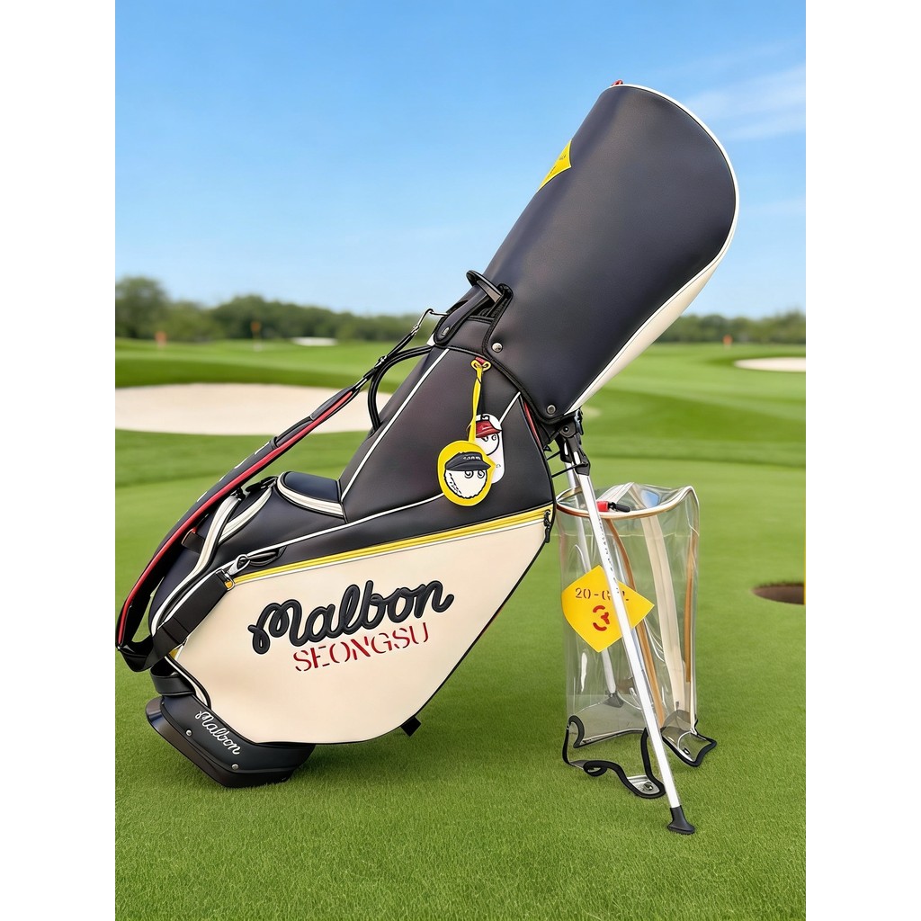 Coreia novo estilo MaLbon saco de golfe das mulheres dos homens suporte saco logotipo cor correspondência grande capacid