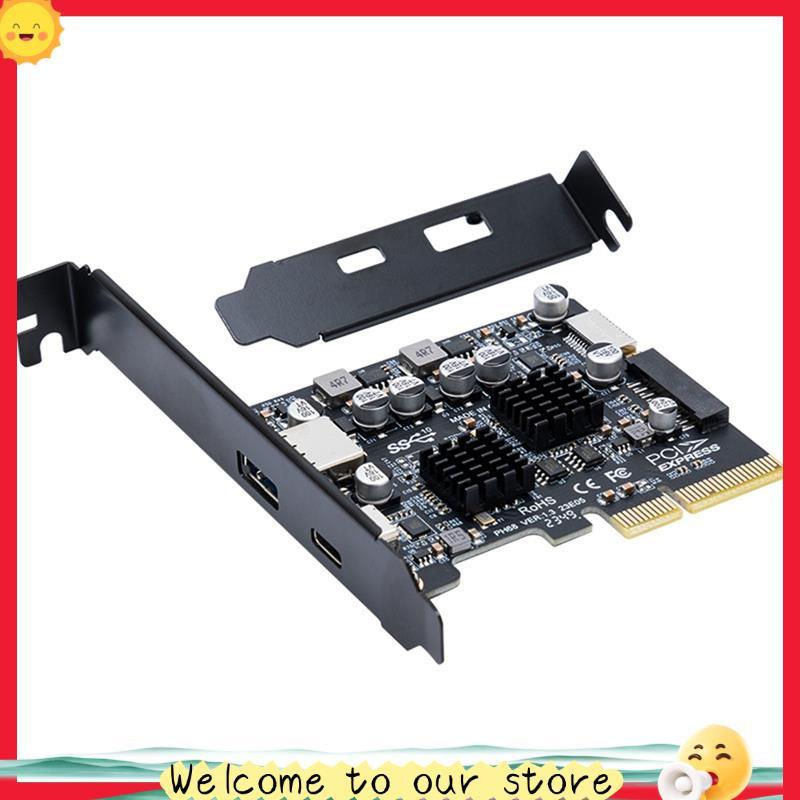 Placa De Expansão Alto-Falante CIEx4 Para USB3.2 PCI-Express 4X USB 3.2 Gen 20Gbps 20GB Sem Driver Win
