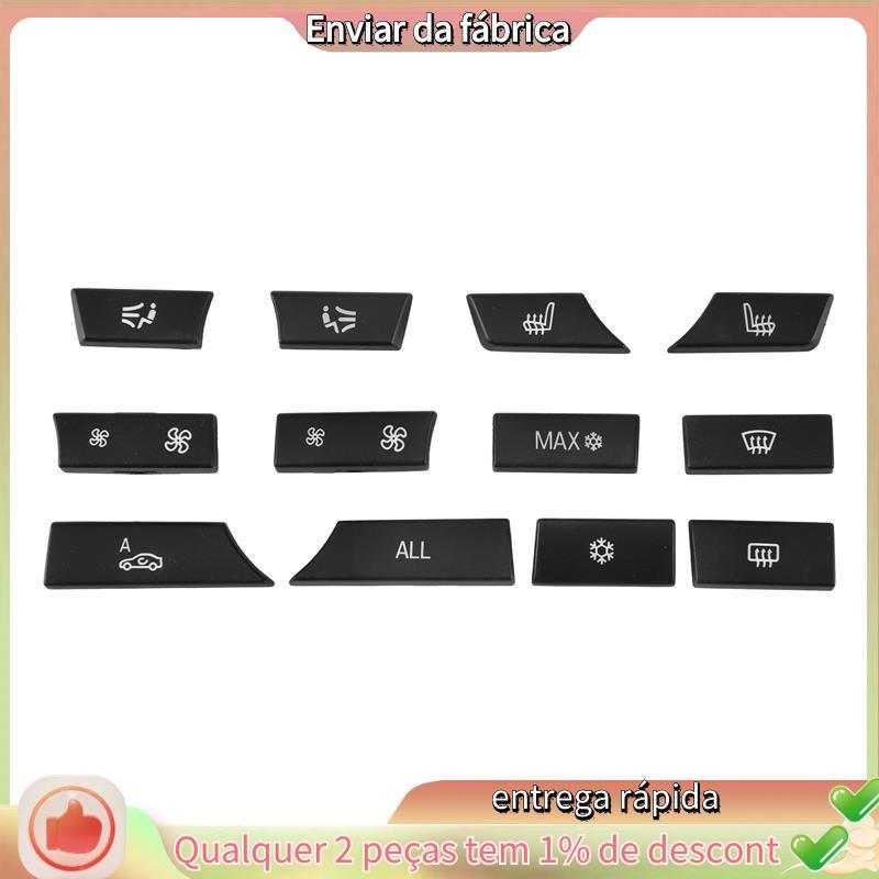 12pcs Tampas De Chave De Botão Painel De Kit De Interruptor De Aquecedor A/C Para F07 GT/F10/F11 F01/F02