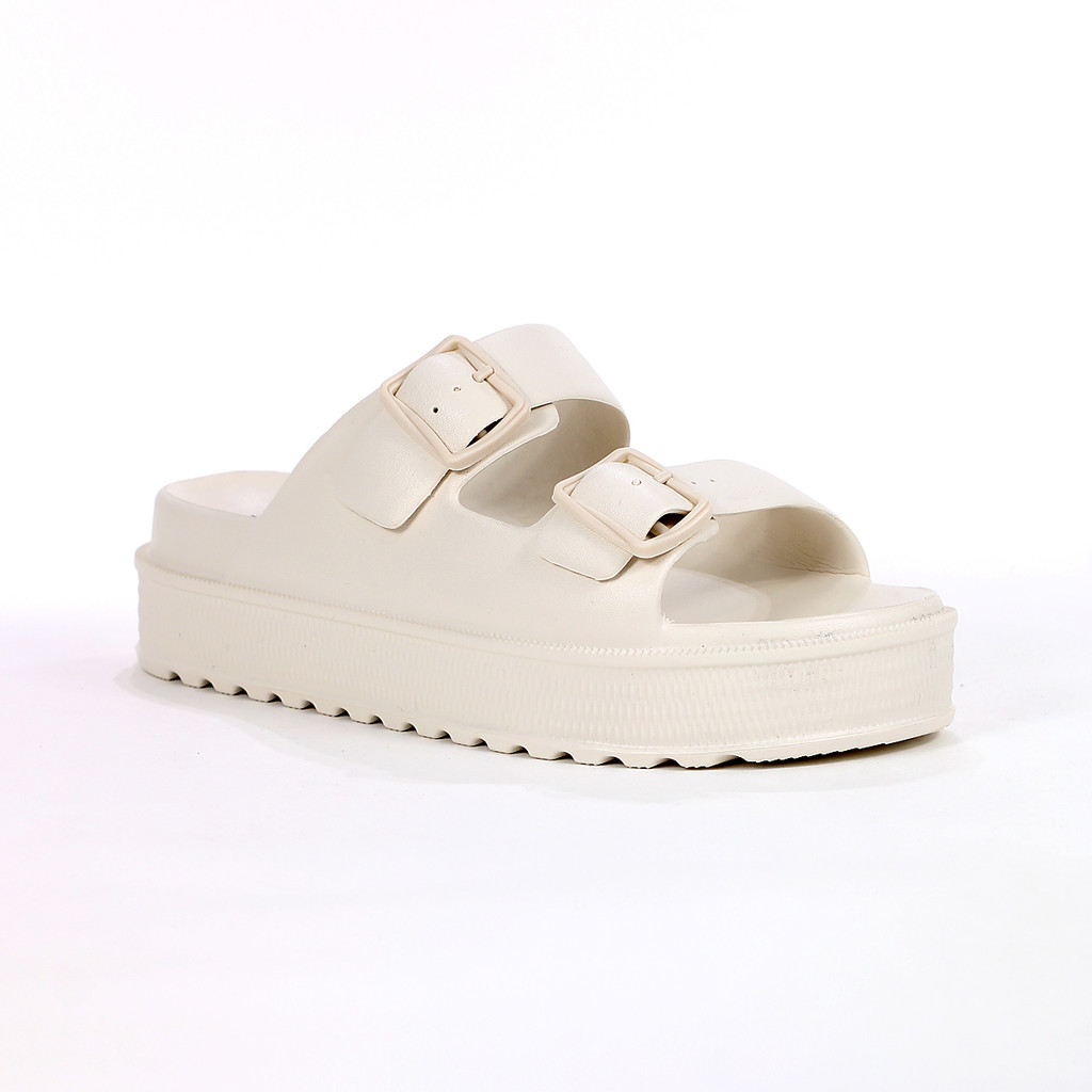 Chinelo Moleca Plataforma Injetado Off White - Feminino