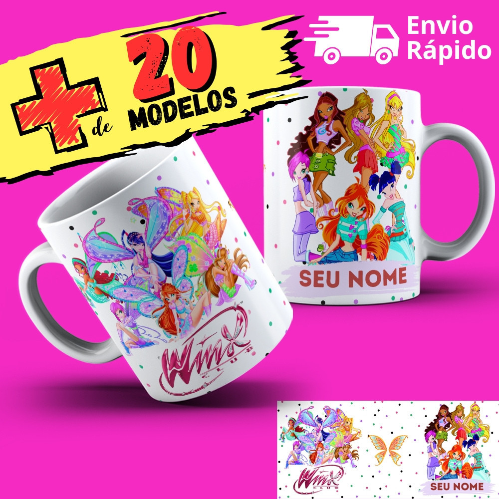 Caneca Personalizada WINX CLUB - O Clube das Winx Personalizada com nome (Opcional)
