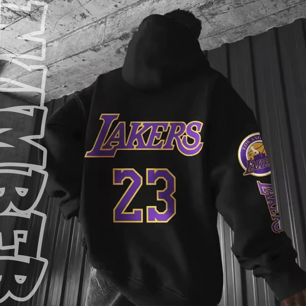 Moletom Canguru Com Capuz Basquete LA Streetwear Personalizado Casaco Blusão Masculino Feminio