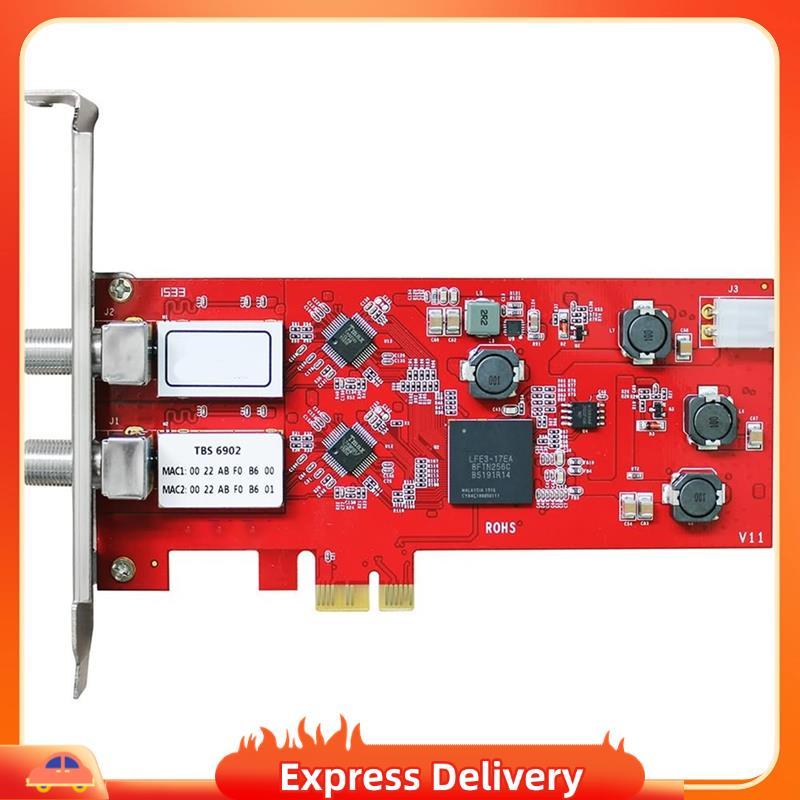[Entrega Rápida BRY8] TBS6902 Placa PCIe Dual DVB-S2 2x LNB QPSK BPSK Para De Captura De Vídeo De Transmissão De TV Assi