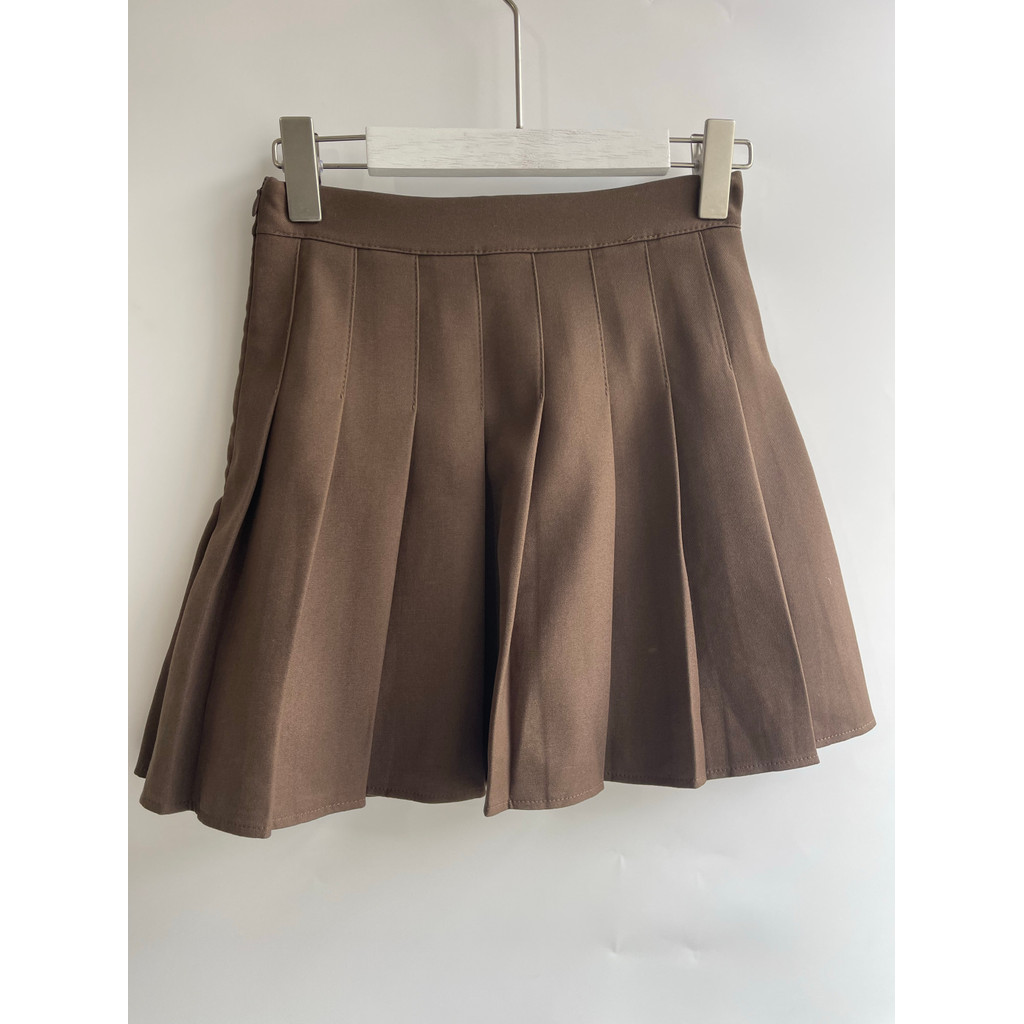 Roupas femininas importadas da coreia do sul 2025 primavera roupas femininas moda A linha saia plissada cintura alta All