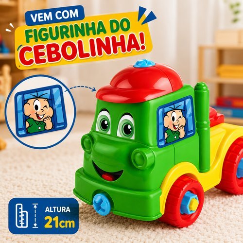 Caminhao Brinquedo Infantil Cebolinha Veiculo Diversao Crianca Presente