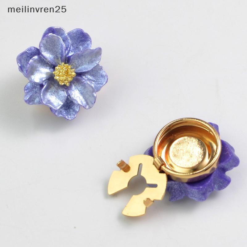 MEL 2 Pcs Moda Flor Botão Capas Abotoaduras Camisa Colar Clipes Acessórios De Jóias Decorativas Para Homens Mulheres BR