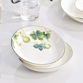 Jin Lanyu Tangshan Bone China 6-Polegada Prato de Arroz Prato de Sopa Prato Lateral Champs Lishe Pequeno Prato Frio