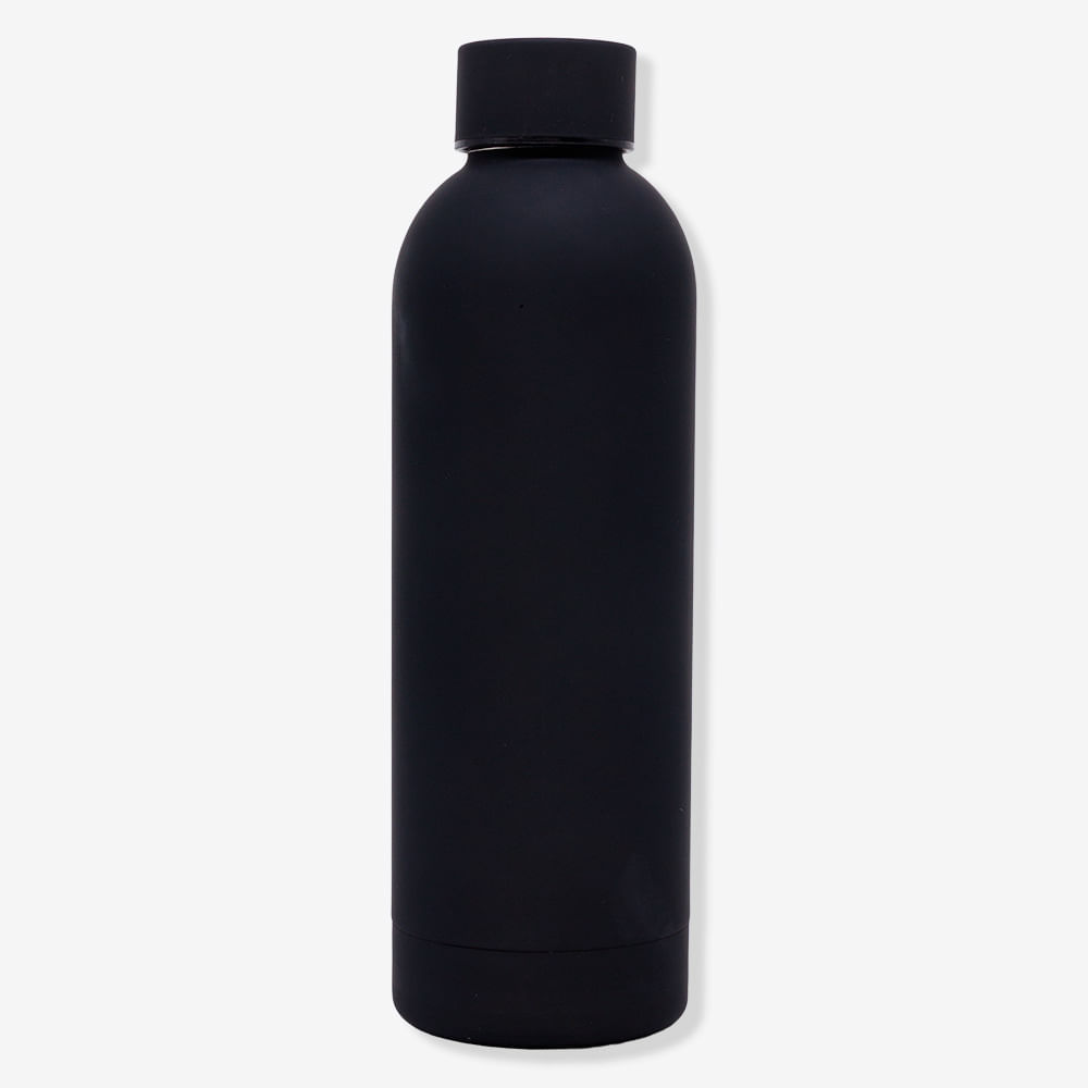 Garrafa Térmica Max Emborrachada 500ml Preto – Zonacriativa — imagem 2 de 2