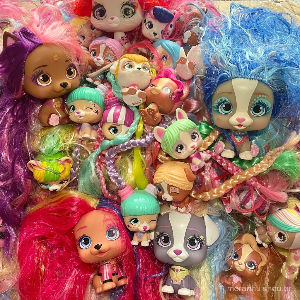 Produto popular: Boneca de cachorro para pentear para brincadeiras de faz de conta de meninas, boneca de cabeça de cacho
