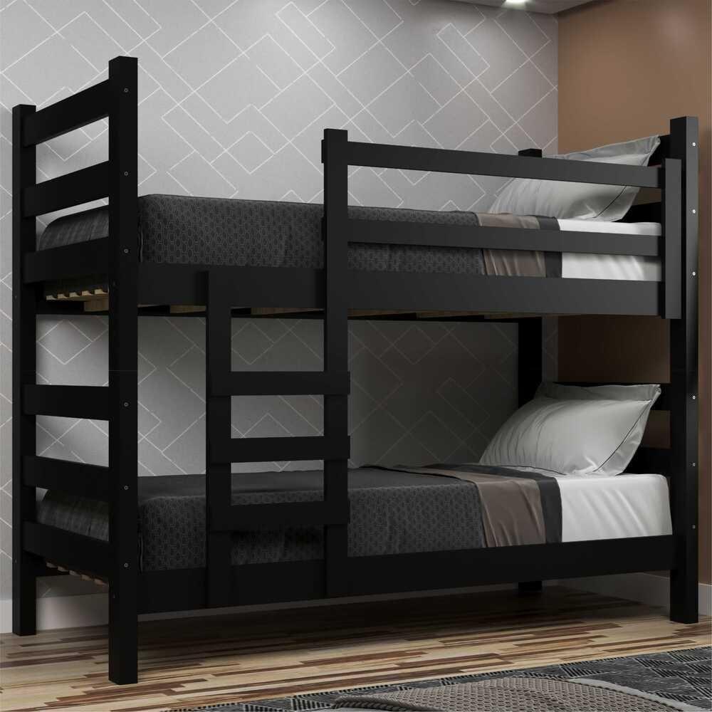 Beliche - Vira 2 Camas - 78/88 X 188Cm Dubai Cr4137 Preto