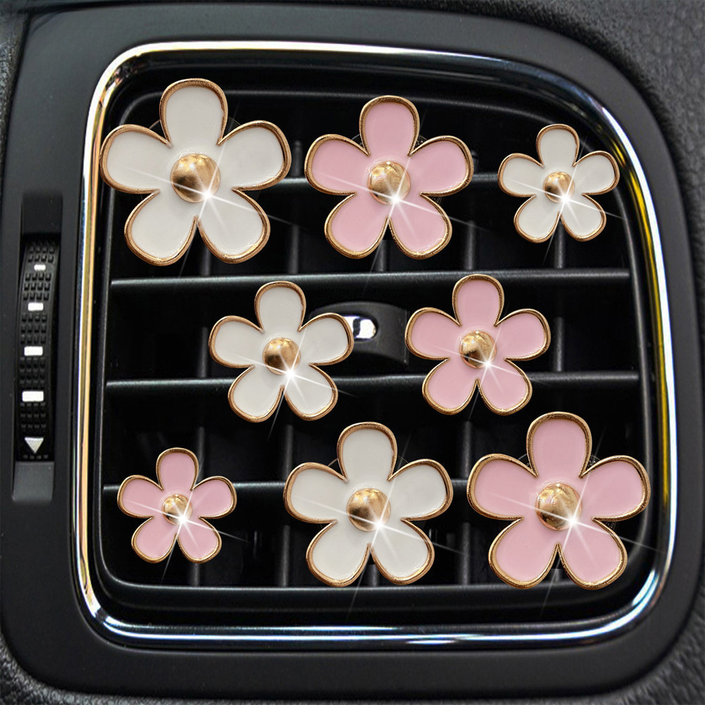 Conjunto de 4 Peças de Clipes de Perfume para Saída de Ar do Carro, Difusor de Fragrância para Ar Condicionado, Margarid