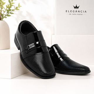 Sapato Social  Masculino Premium Preto Elegante Casamento Formatura Igreja Batizado