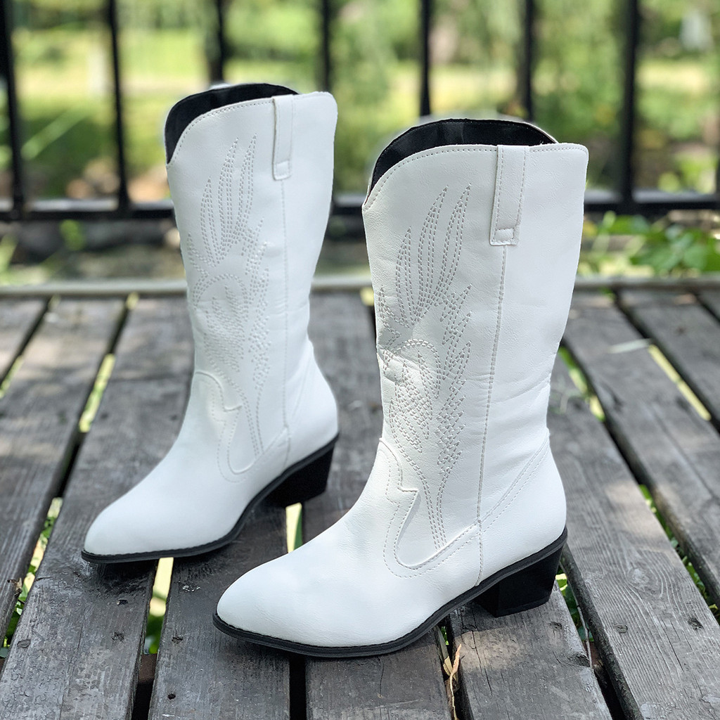Botas femininas de tamanho grande de comércio exterior transfronteiriço 2025 outono novo estilo botas femininas de cano 