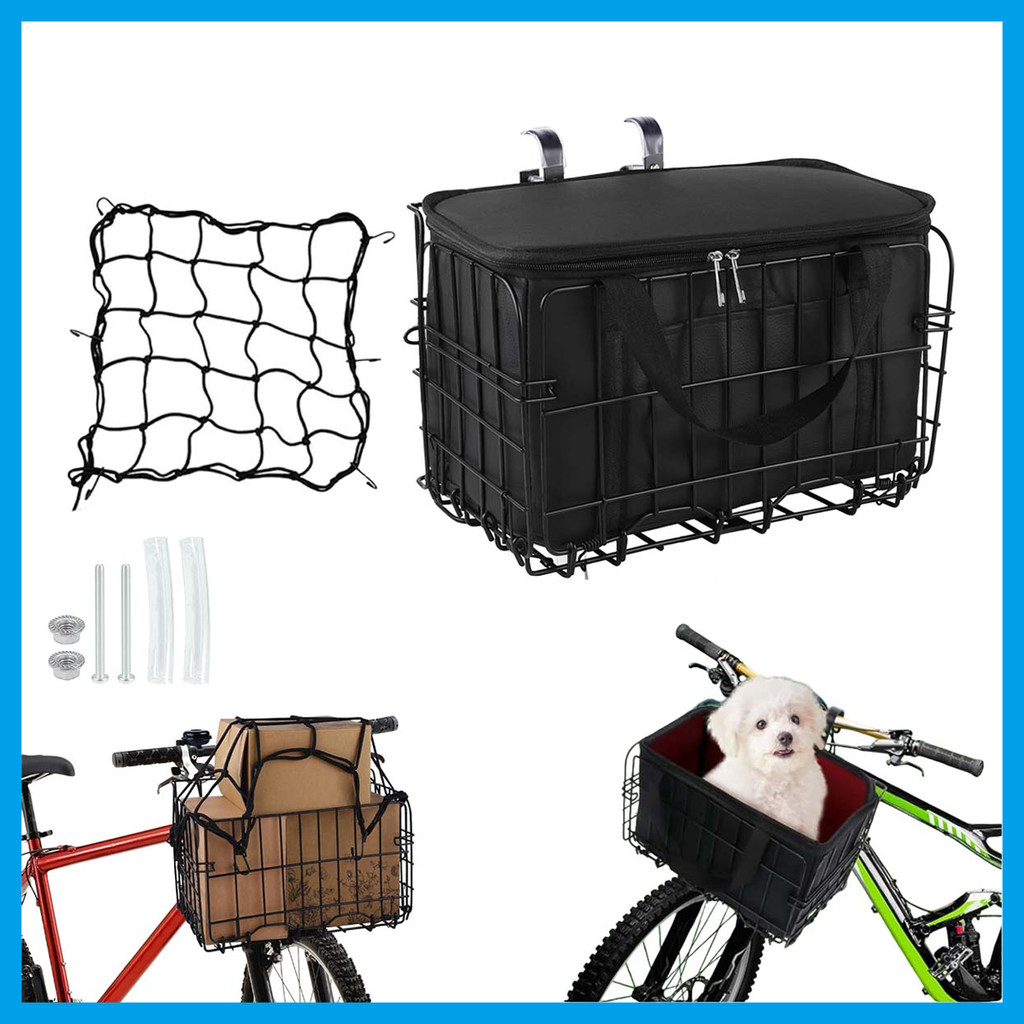 Cesta De Bicicleta Traseira, Cesta De Bicicleta Dobrável Com Bolsa De Forro Impermeável, Suporte De Carga De Bicicleta