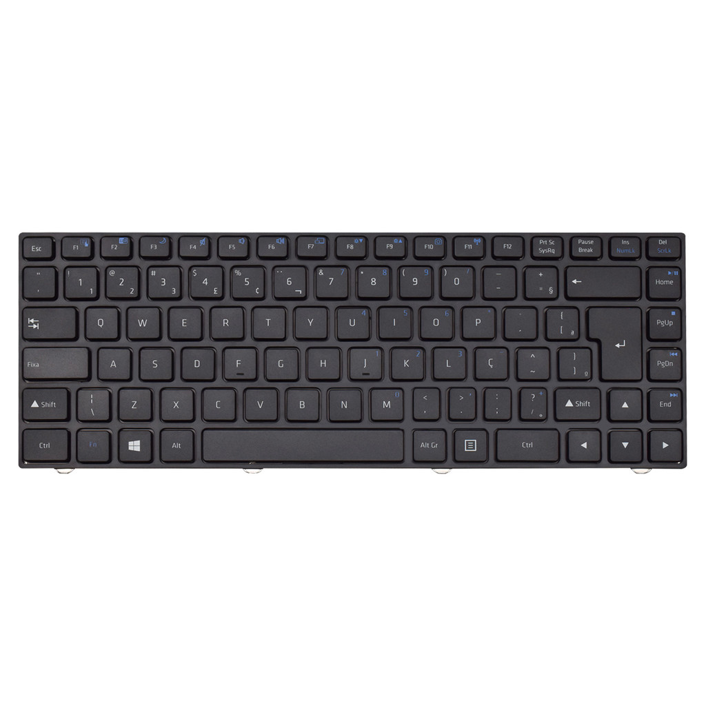 Teclado para Notebook Positivo Part Number MP-09N78PA-F51C Com Moldura