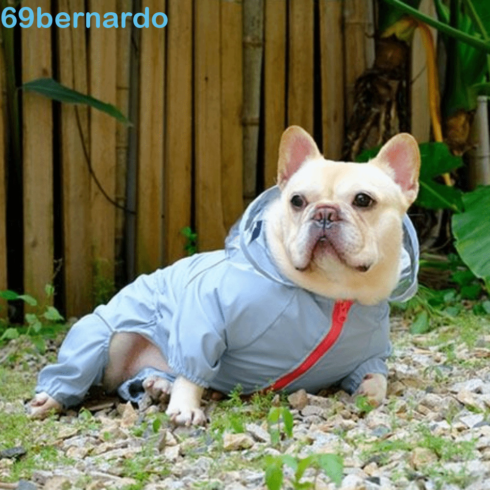 BERNARDO Roupas Impermeáveis Para Animais De Estimação , Capa De Chuva Conveniente Com Capuz Cães , Zíper E De Quatro Pa