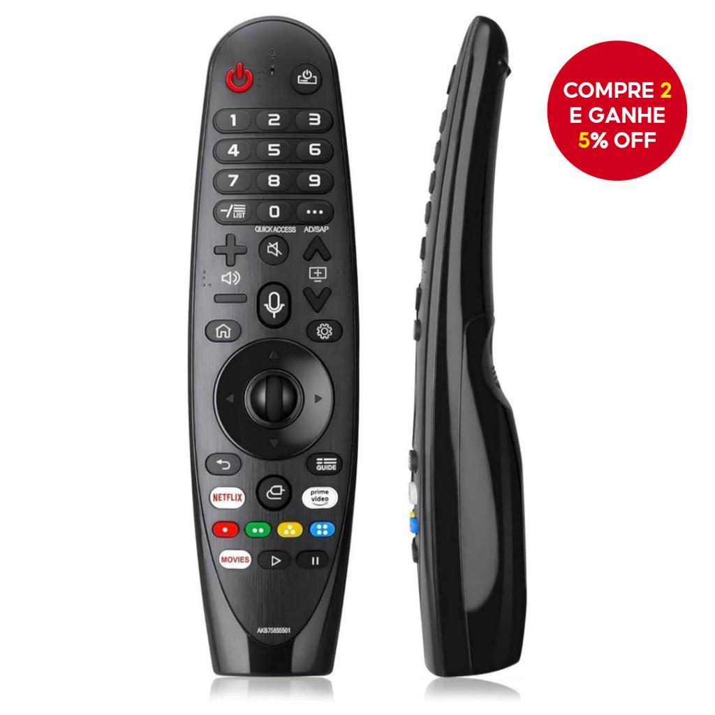 Controle Remoto Mágico de Voz para LG Smart TV AKB75855501 AN-MR20GA com Função de Apontamento e Reconhecimento