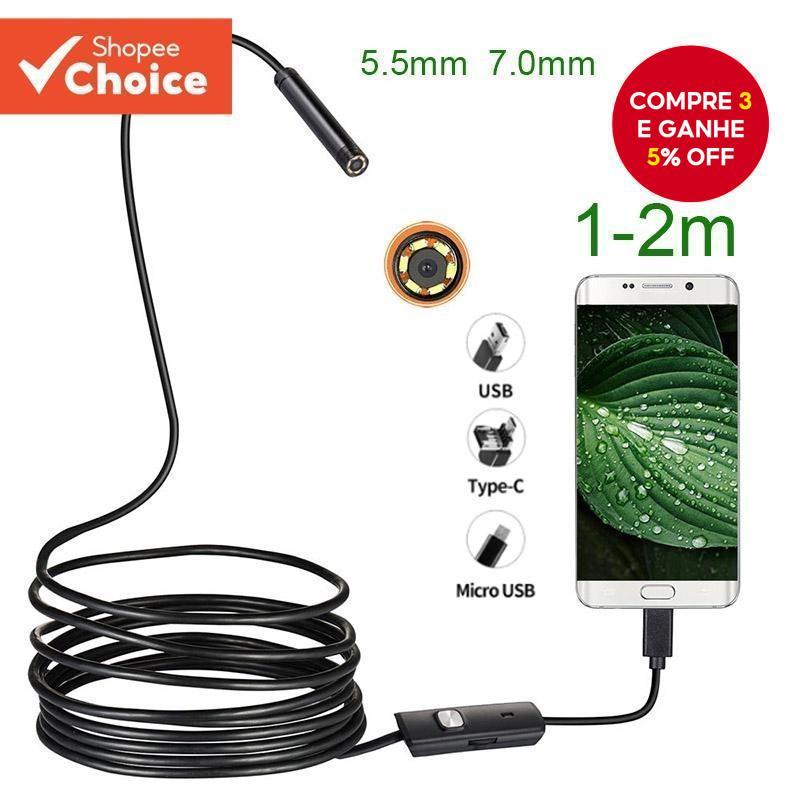 Câmera Mini Flexível Cobra Motor Endoscópio Do Carro 3-Em-1 IP67 À Prova Dip67 Água USB Len Ferramentas De Inspeção