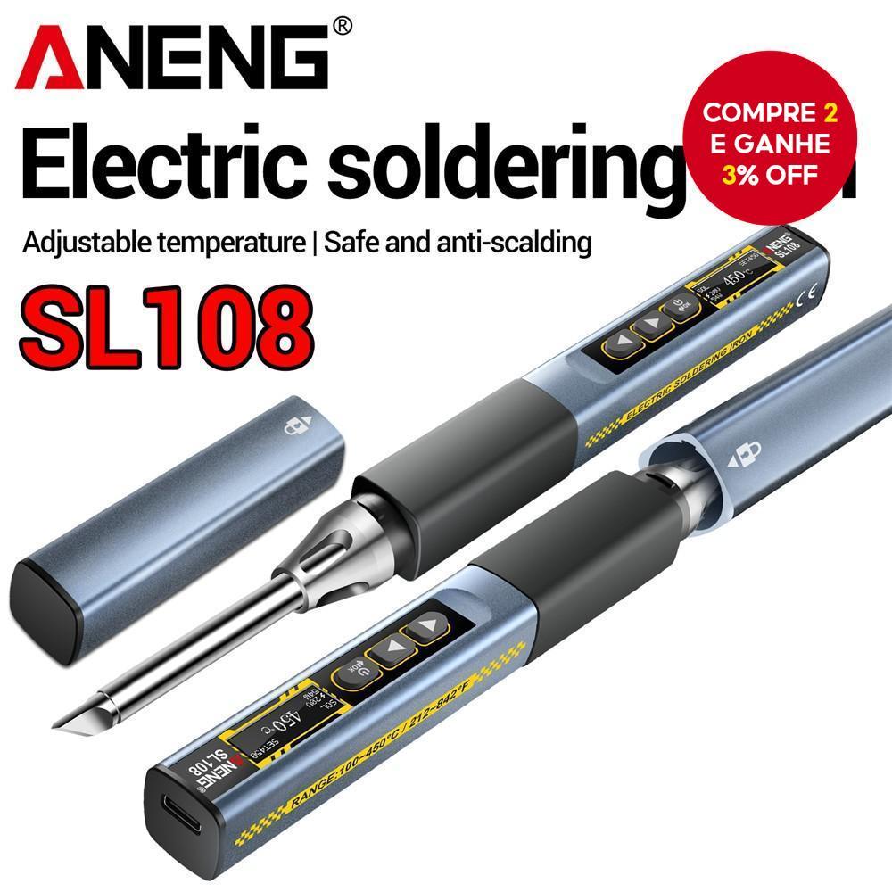 ANENG SL108 Ferro De Solda Elétrico 96W Ferramenta Ajustável De Aquecimento Rápido Para Eletricistas Venda De Primavera