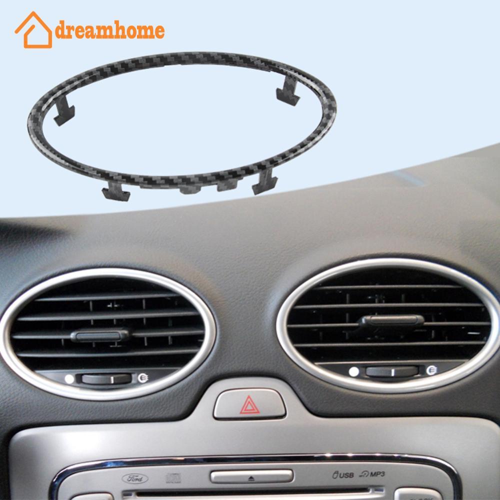 DREAMHOME 1Pc/4 Pçs Carro Ar Condicionado Guarnição Saída Decoração Círculo Anel Adesivo Para Ford Focus 2 MK2 2005-2013