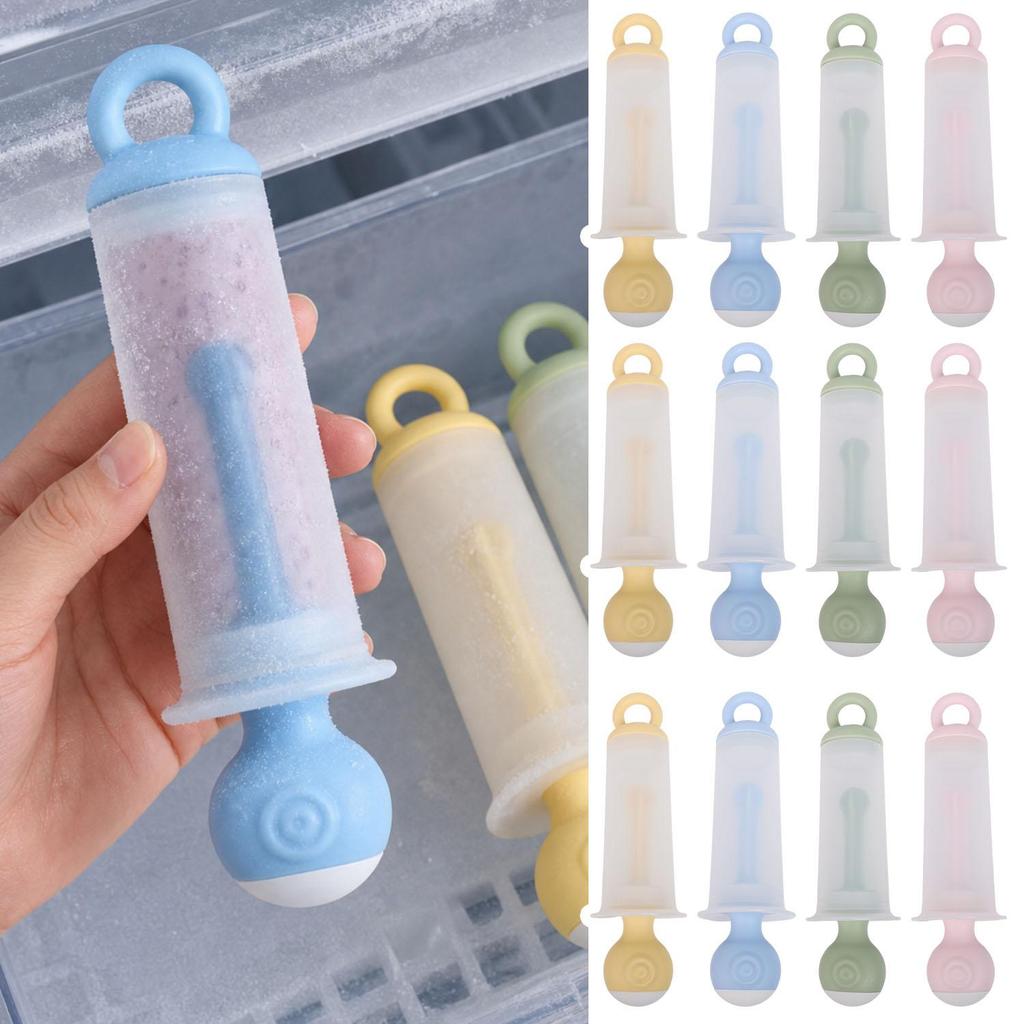 1/2/3 Pçs Push Liberação Fabricante De Picolé-Grau Alimentício PP Silicone Macaron Pastel Ice Pop Molde-Removível Laváve