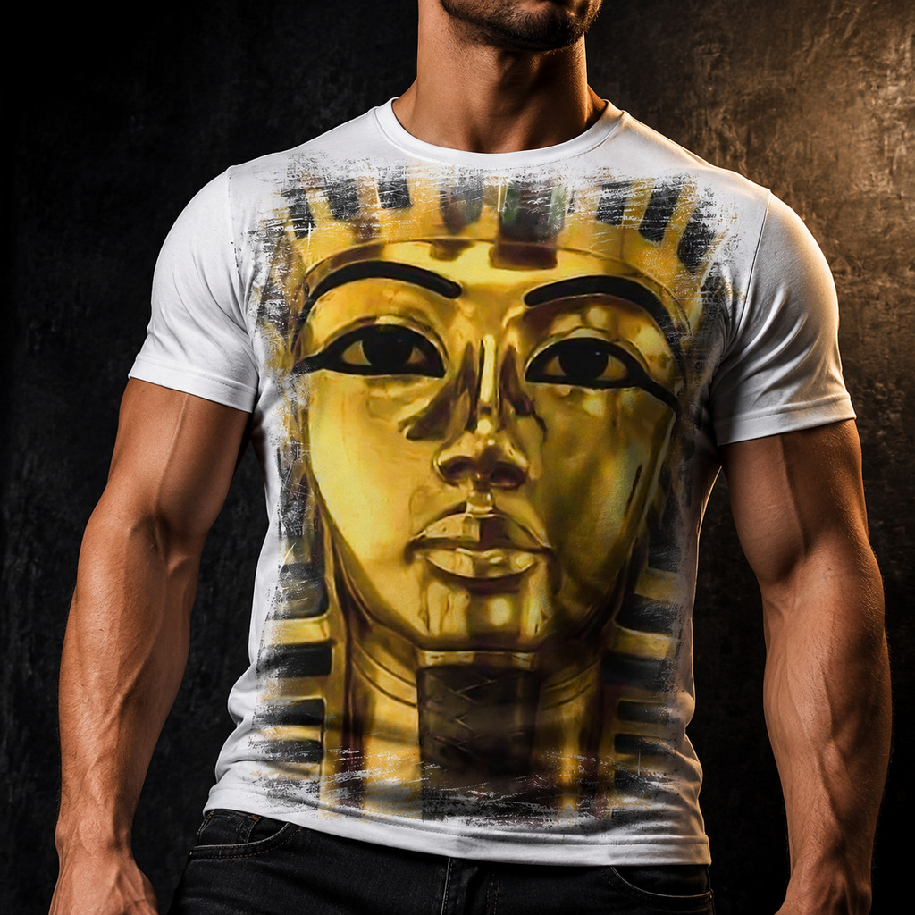 Camisa Camiseta Esfinge Egito Dourada Swag