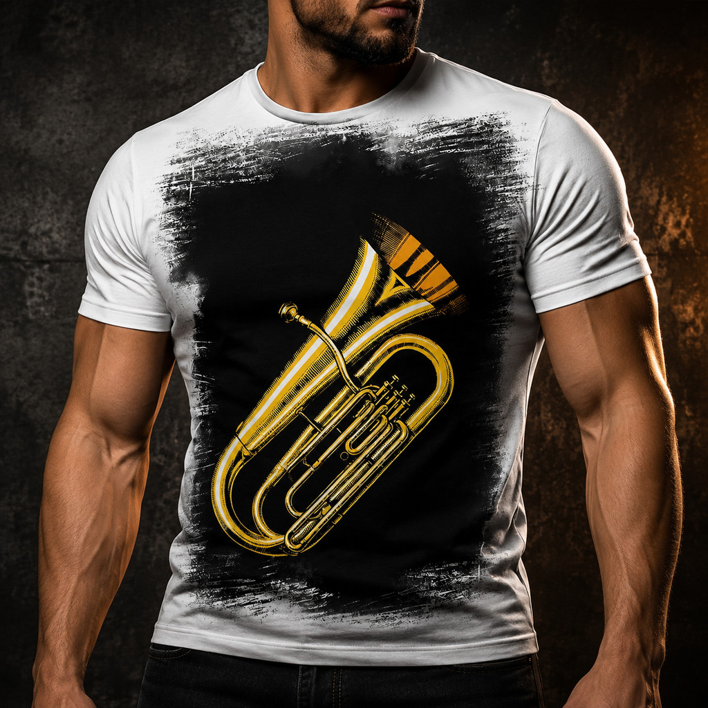 Camisa Camiseta instrumento metal Tuba Bombardão REF 01