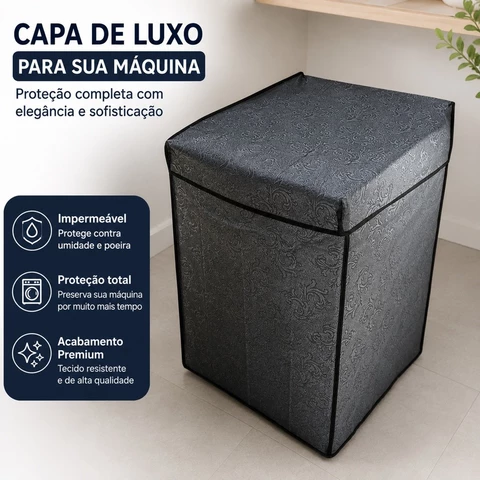 Capa Máquina de Lavar Roupas 10 11 12 13 14 15 16 17 18kg Electrolux Brastemp Consul Midea todos os modelos e tamanhos