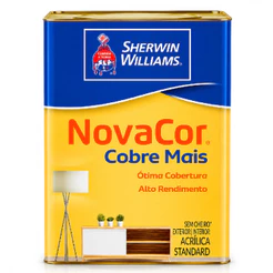 Tinta Acrílica Novacor Cobre Mais Fosco Cores 18L Sherwin-Williams