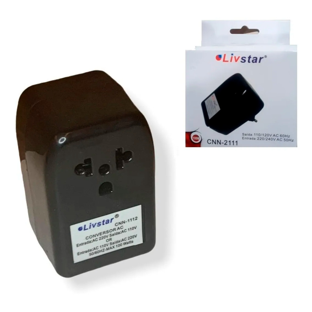 Transformador Tomada 110v Para 220v E 220v Para 110v/100w