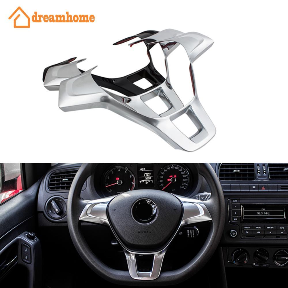DREAMHOME Interior Do Carro Volante Capa Guarnição Adesivo Acessórios Para Volkswagen VW Golf 7 GTI MK7 POLO 2014 2015 J