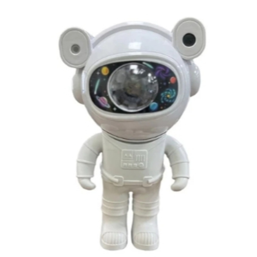 Luminaria Projetor De Luz Astronauta Lua Bluetooth Alto Falante Galaxy Ligth Estrelas Cor Da Estrutura Branco 110v/220v — imagem 2 de 2