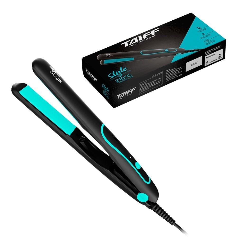 Chapinha Taiff Style Cerâmica PTC 210°C Bivolt Azul Alisador Prancha Cabelo Linha Clássica