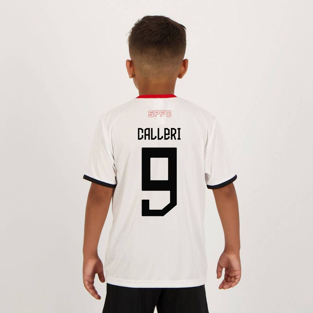 Camisa São Paulo Stencil Juvenil Branca 9 Calleri
