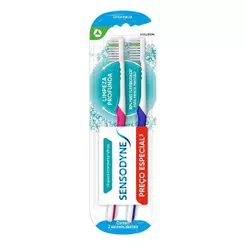Escova Dental Sensodyne Com 2 Limpeza Profunda Extra Macia Especial