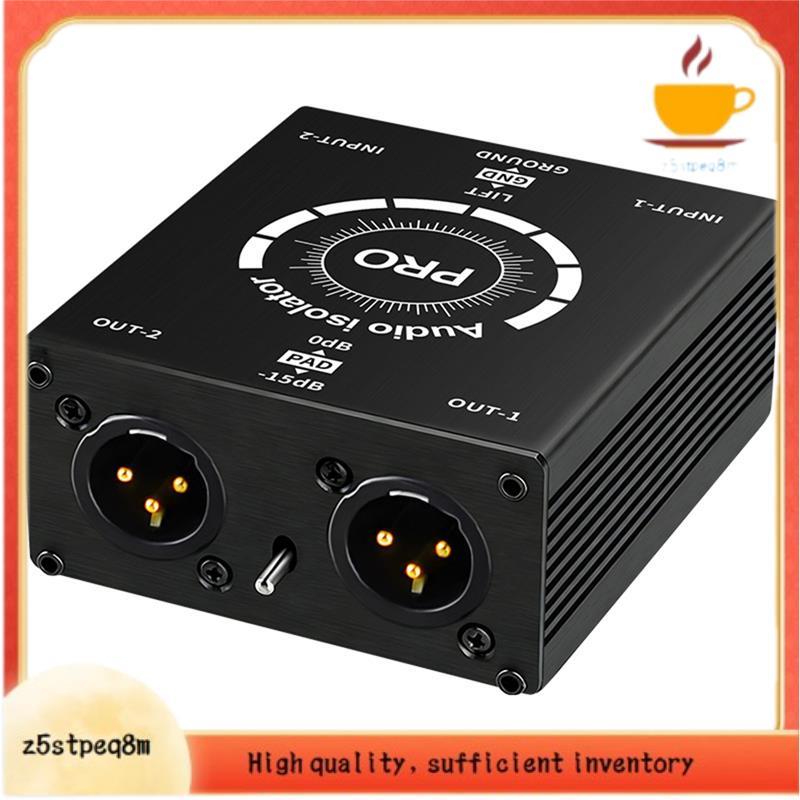 Novo XLR Medidor Isolador De Áudio Microfone Atual Som Cancelamento Ruído Misturador Comum Filtro Terra Isolamento