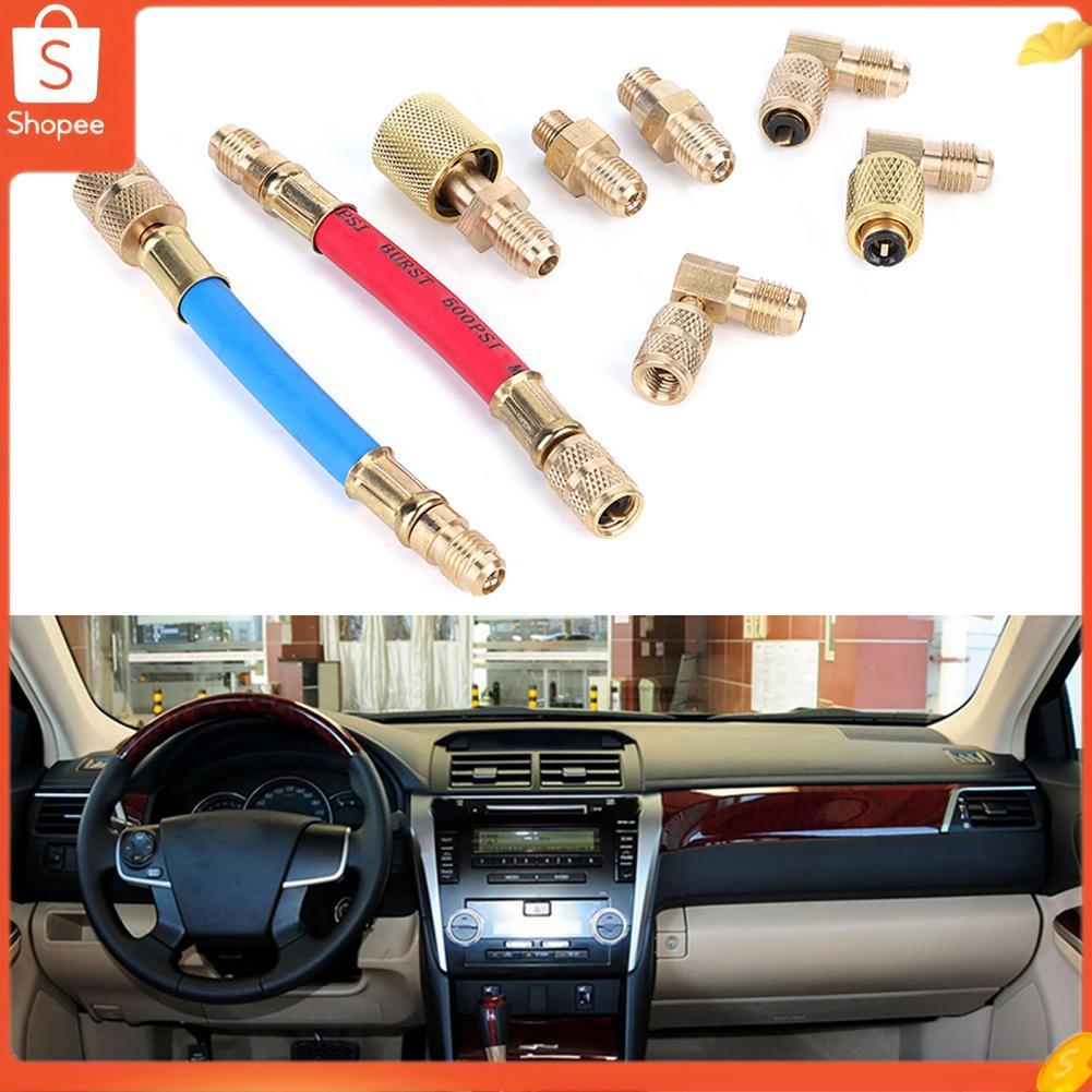 Hap 8 unidades/conjunto ar condicionado refrigeração R-12A/C conector adaptador mangueiras R134A R12