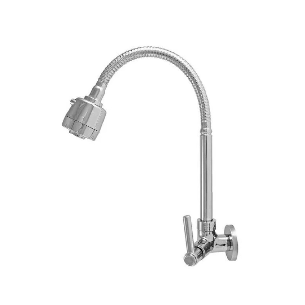 Torneira Gourmet Cozinha Parede Pia Cano Flexível Inox 1/4