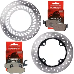 Discos de Freio Cb 300r Sem Abs 2009-2015 + Pastilhas Diafrag