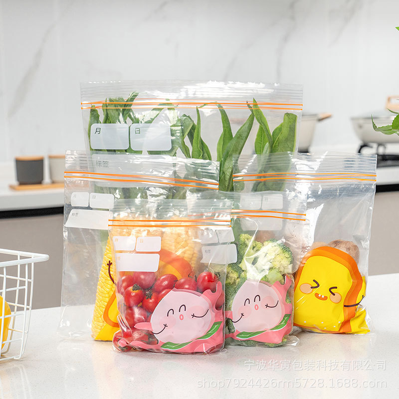 Sacos densos para conservação de alimentos, sacos densos com dupla nervura, sacos transparentes auto-selantes para armaz