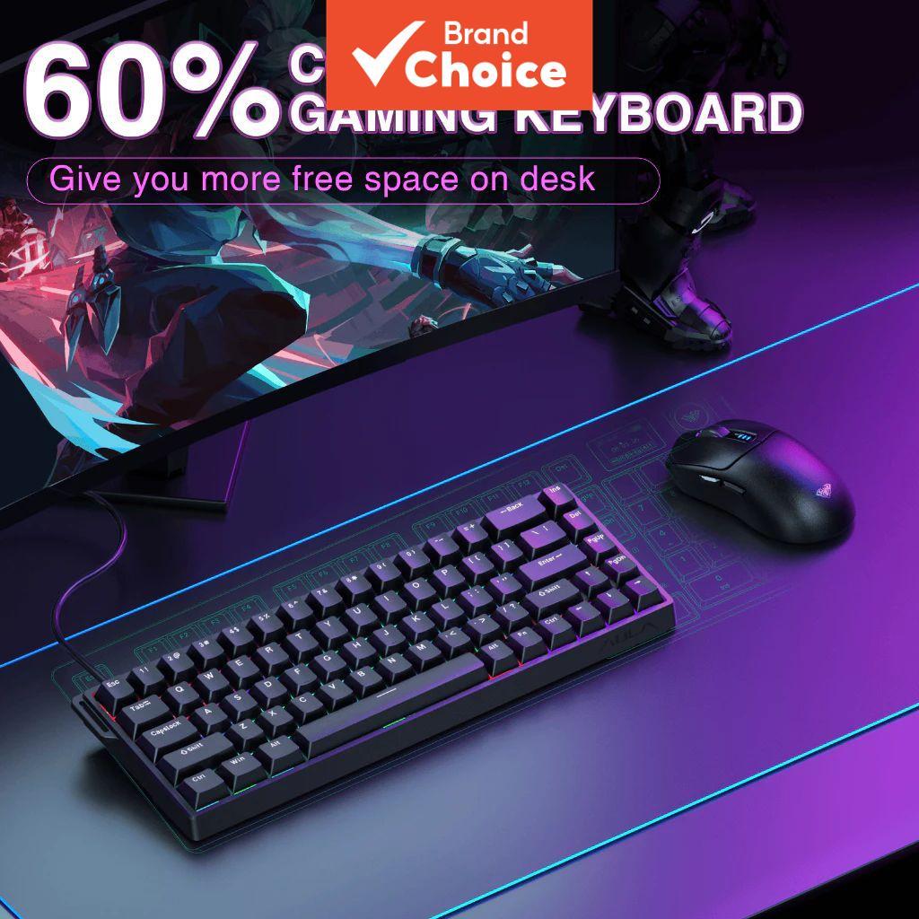 Teclado Magnético Para Jogos Aula WIN60/68HE | Gatilho Rápido De 8kHz RT Mecânico Hot-swap Com Fio RGB
