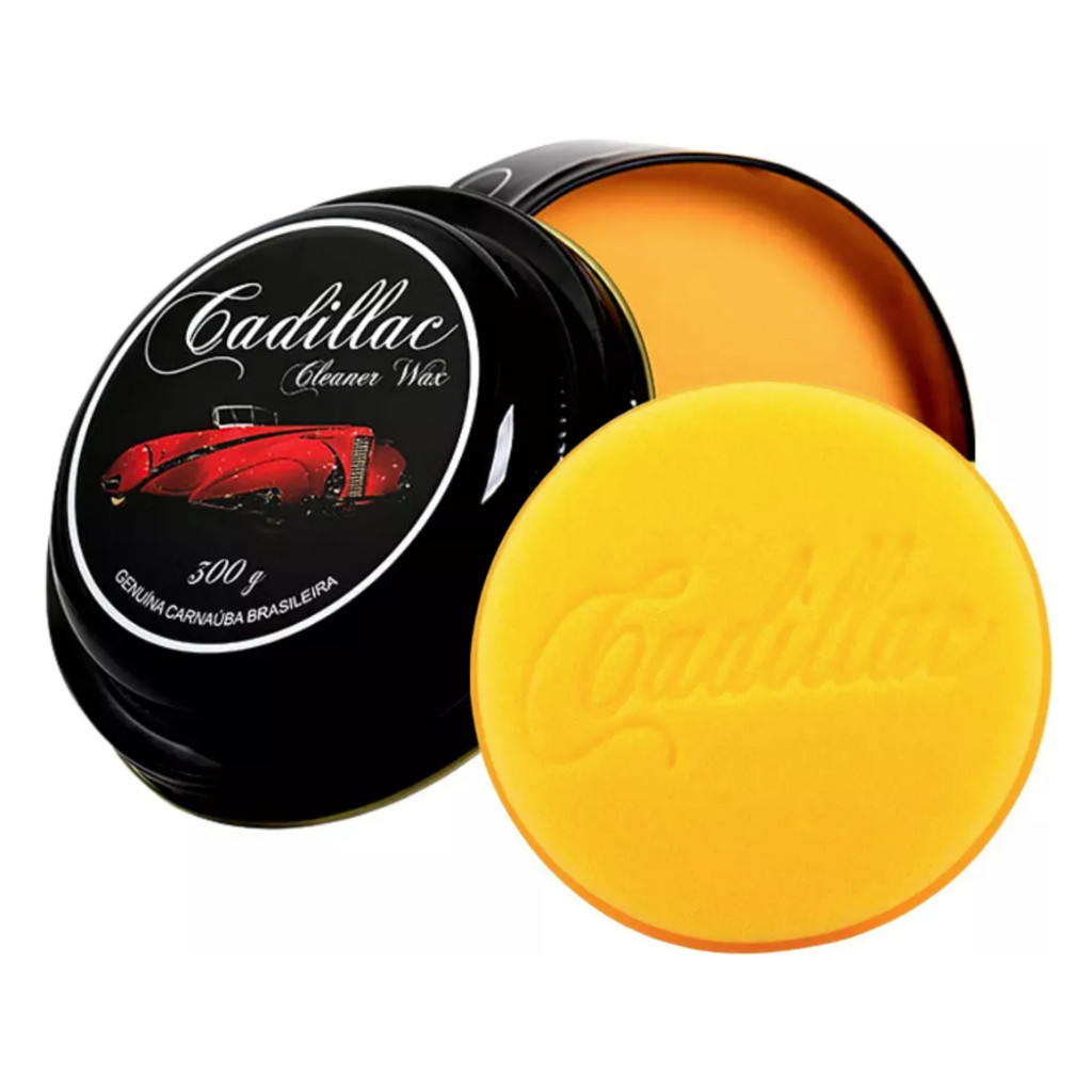 Cera Automotiva Cadillac Cleaner Wax Pasta 300g Limpa Protege e Dá Brilho Polimento Leve Proteção da Pintura