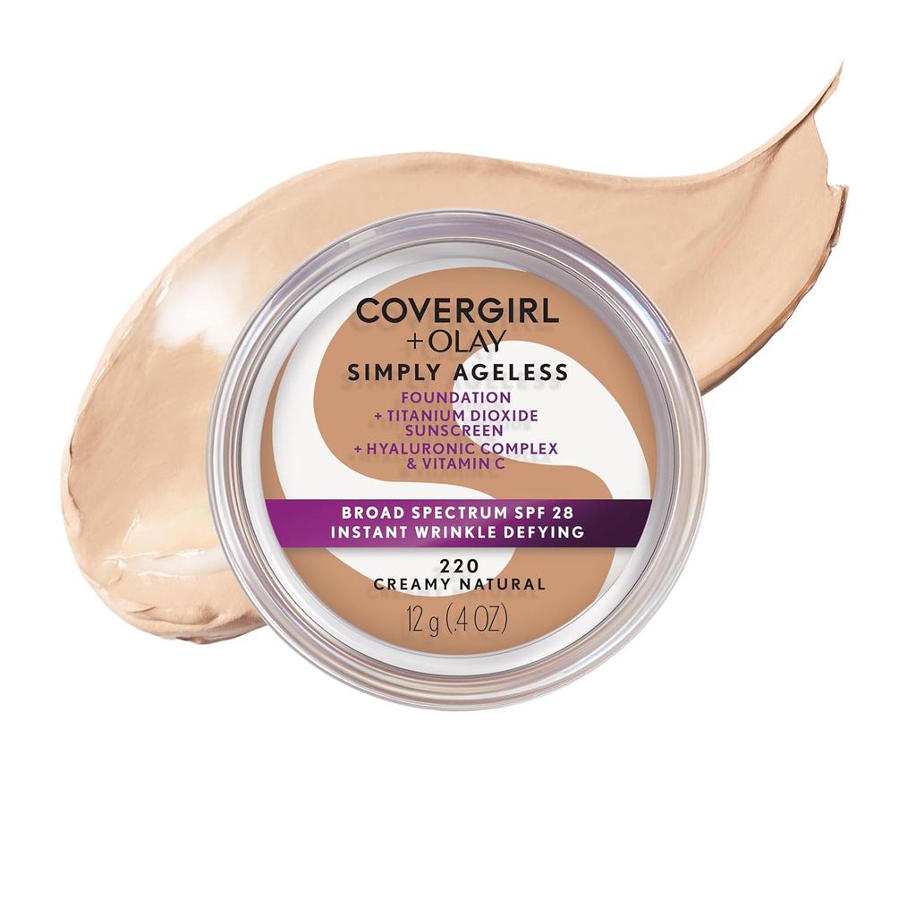 COVERGIRL&Olay Simply Ageless Base Instantânea Antirrugas, 0,44 fl oz (Pacote com 1) 5RVK