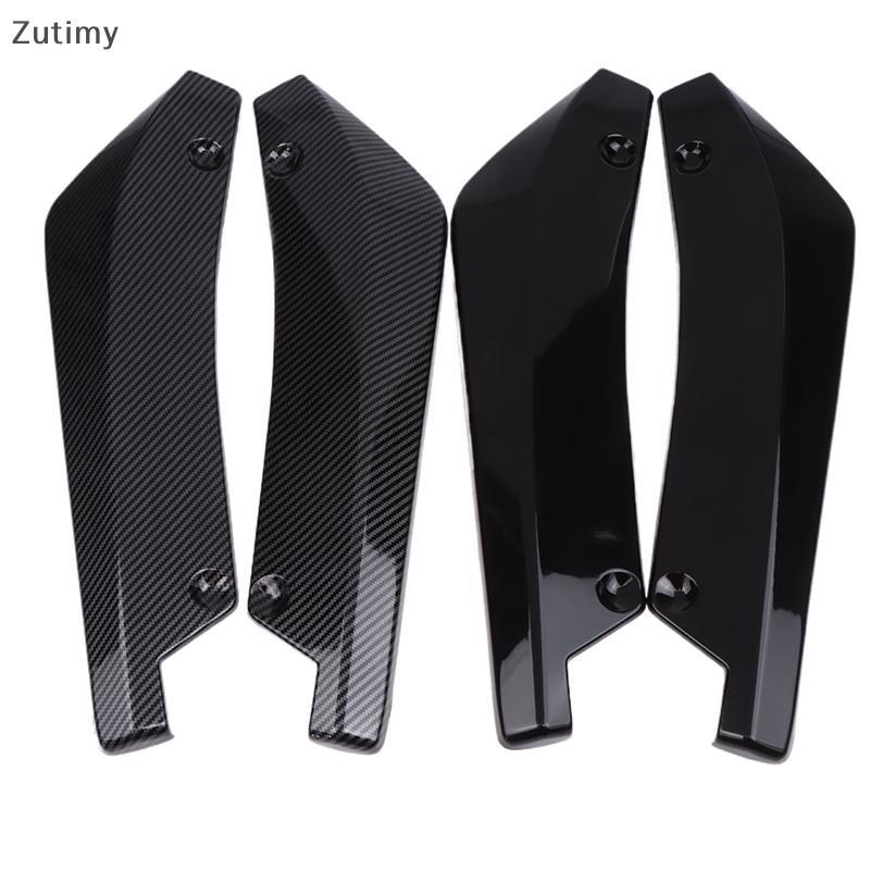 [Zutimy] 1 Par De Winglets De Fibra De Carbono Extensão De Saia Lateral Universal Carro Dianteiro Traseiro Pára-Choque S